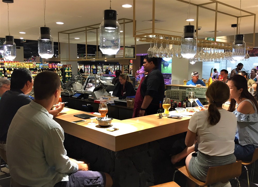 Foodland at Ala Moana Center is a popular grocery store offering a wide selection of fresh produce, local products, prepared foods, and a deli section, providing convenient shopping options for both residents and visitors.