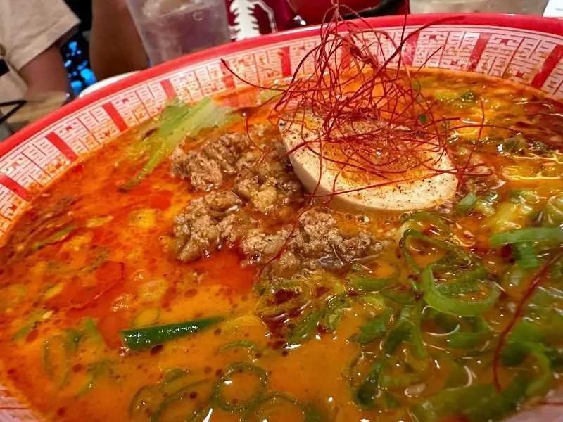 Camado Ramen Tavern, bowl of Tan Tan Men Ramen.