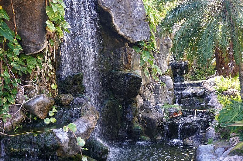 The Hilton Hawaiian Village Waterfalls create a serene and picturesque atmosphere, with cascading water and lush tropical surroundings, providing a tranquil oasis within the bustling resort. 🌊🌴