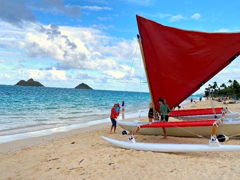 Lanikai Beach Outrigger The Lanikai Beach outrigger is a traditional Hawaiian canoe that offers a thrilling and adventurous way to explore the ocean and enjoy the beauty of the surrounding area.