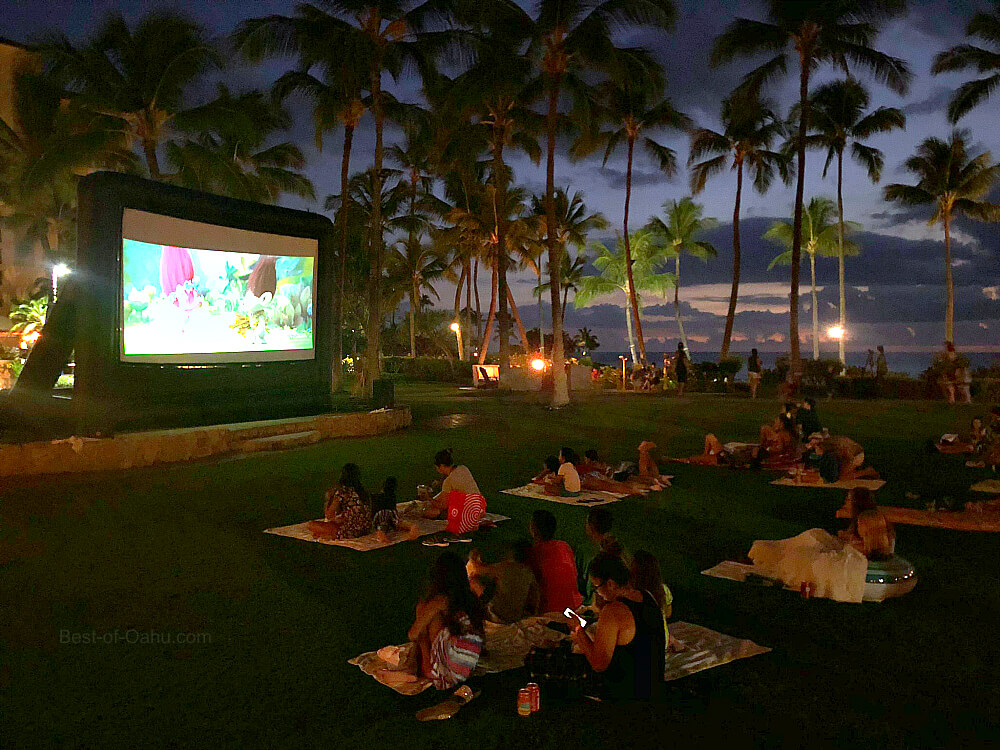 Ko'olina Outdoor Movie Night Ko'olina Outdoor Movie Night is a delightful and family-friendly event held at the Marriott Ko Olina Lagoons, where guests can enjoy watching movies under the stars in a beautiful outdoor setting.