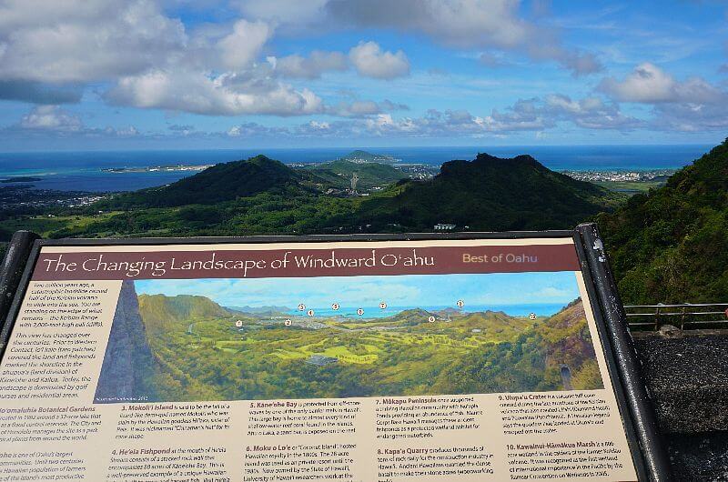 Pali Lookout Information Board