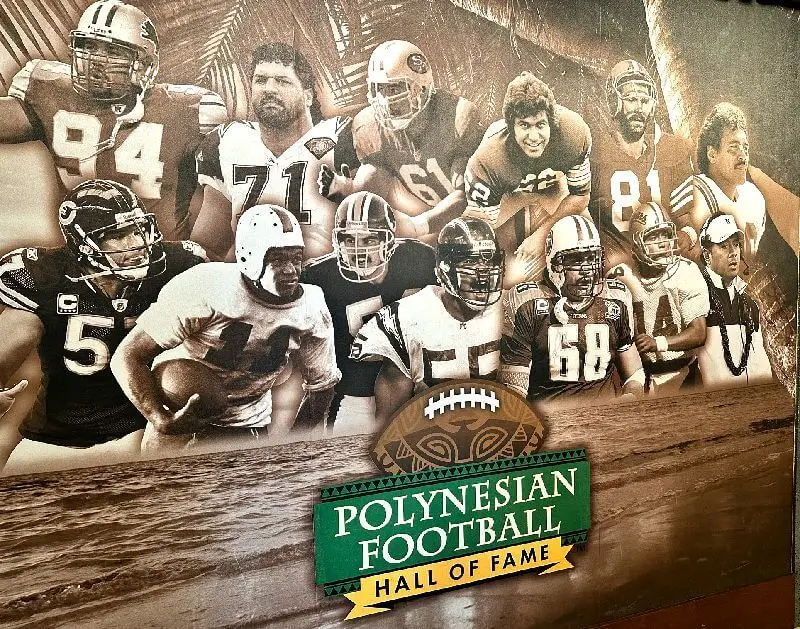 Polynesian Football Hall of Fame Polynesian Football Hall of Fame picture with lots of famous NFL Football Players.