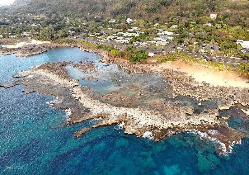 Pupukea Tide Pools and Sharks Cove Drone Photo