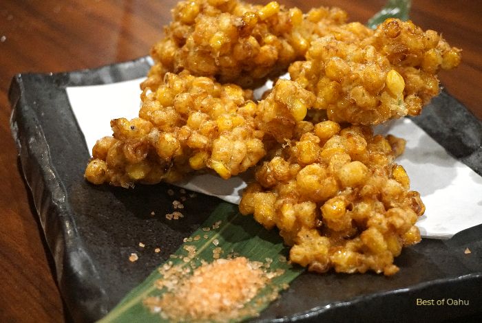 The Wagoya Corn Fritter is a delectable and crispy treat that combines the sweetness of corn with a savory batter, creating a delightful burst of flavors in every bite.