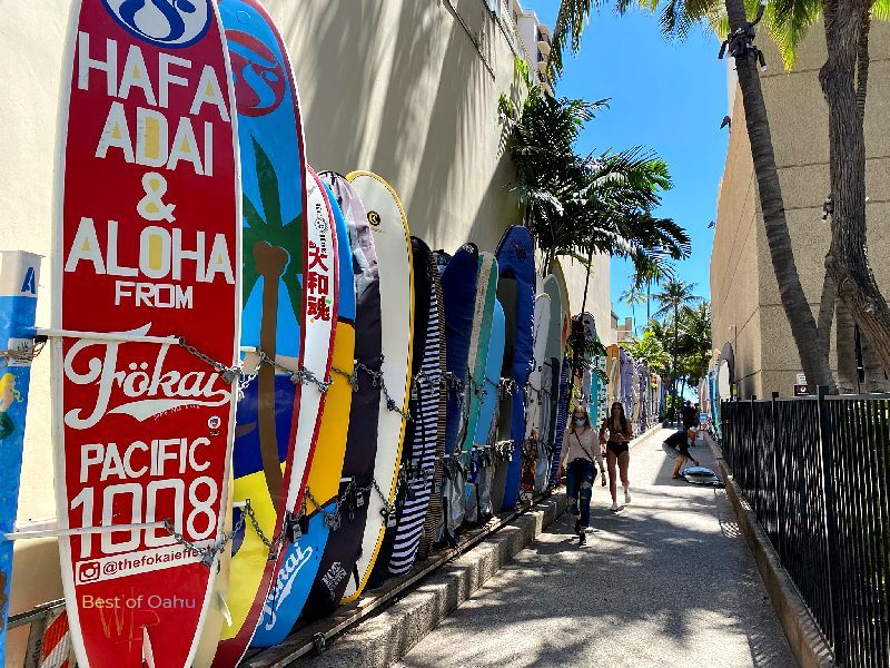 Waikiki Surf Racks provide a convenient and secure storage solution for surfboards, allowing surfers to safely store their boards while enjoying the beach and other activities in Waikiki. 🏄🌊