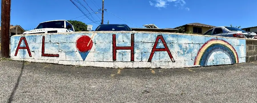 Waioloa Shave Ice Aloha Sign