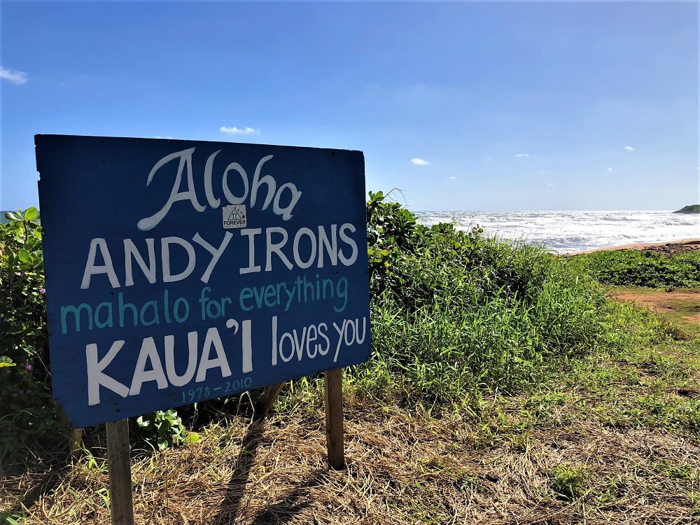 Andy Irons Kauai Sign