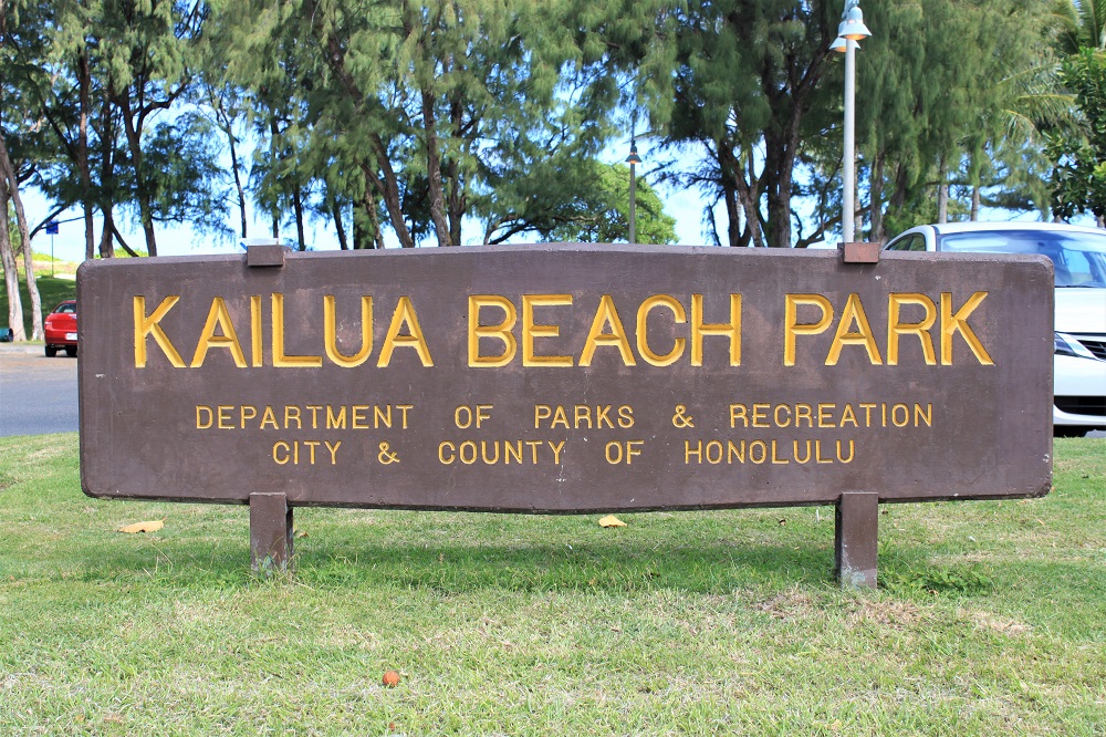 Kailua Beach Sign