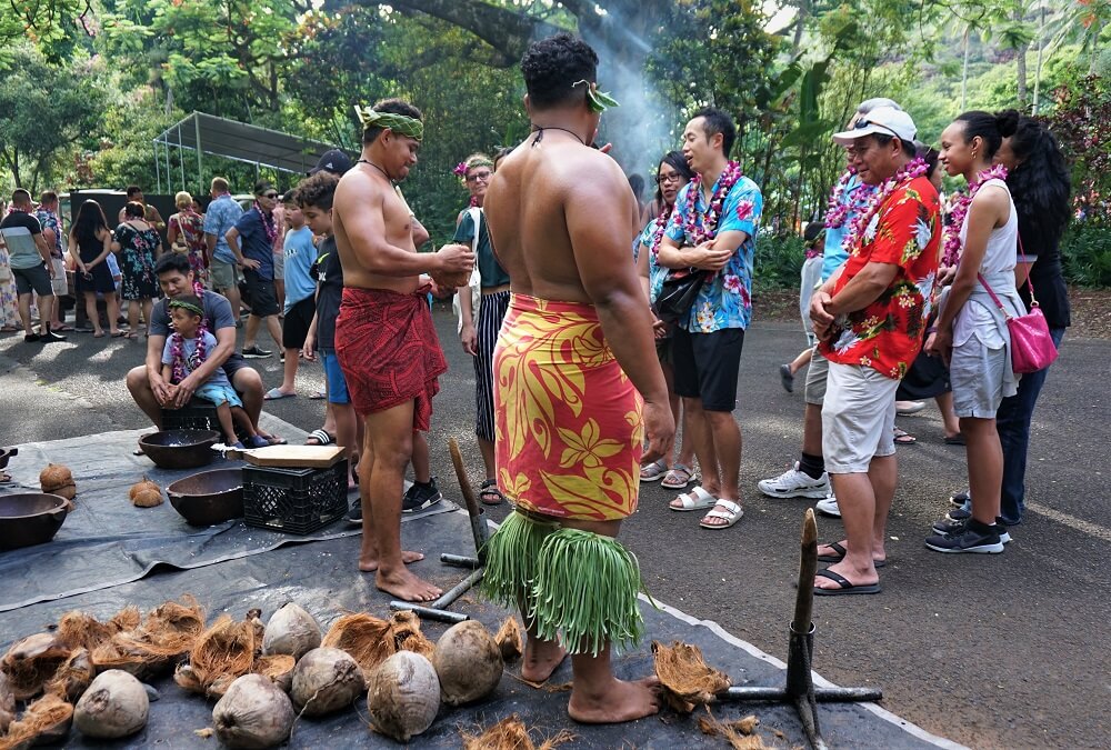 Toa Luau Coconut Husking Activity